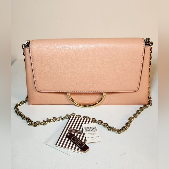 NWT! Henri bendel the marquis convertable clutch in blush pink